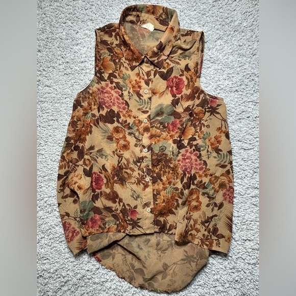 Pins and Needles Blouse Womens Small Floral Sheer Victorian Witch Party Event - Picture 1 of 5